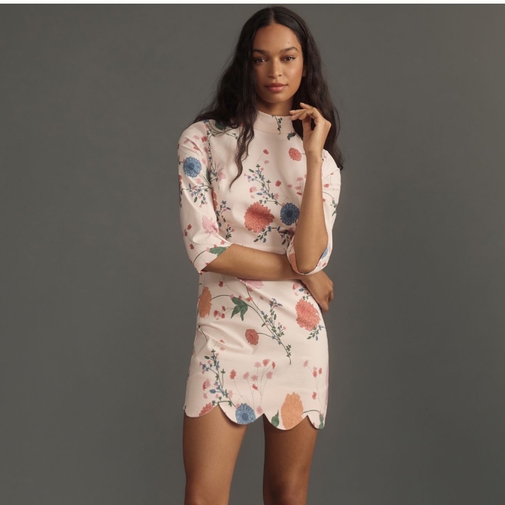 Anthropologie Maeve scalloped dress